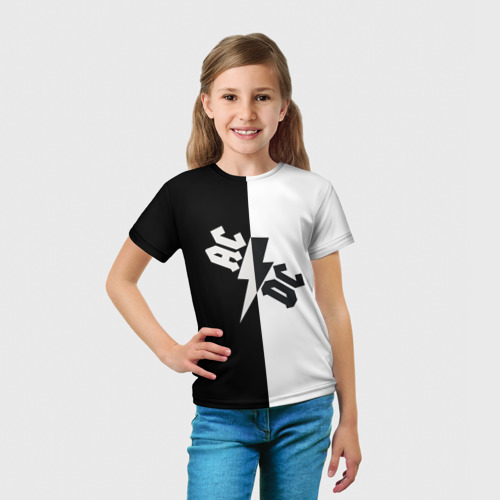 Детская футболка 3D с принтом AC DC, вид сбоку #3