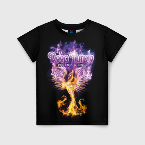 Детская футболка 3D с принтом Deep Purple, вид спереди #2