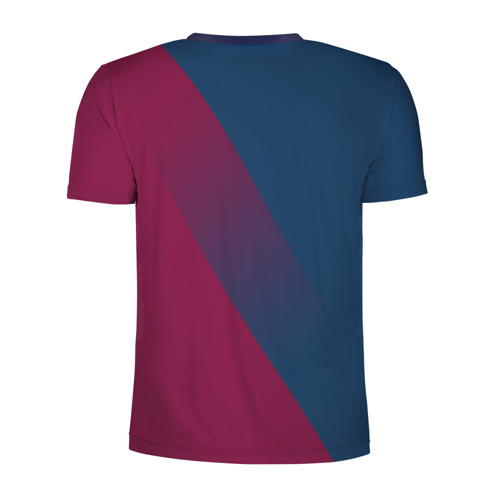 Мужская футболка 3D спортивная с принтом FC BARCELONA (BARCA) | ФК БАРСЕЛОНА, вид сзади #1
