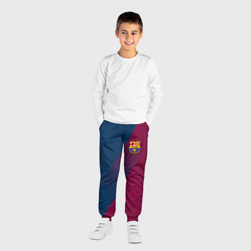 Детские брюки 3D с принтом FC Barcelona 2018 Элита, вид сбоку #3