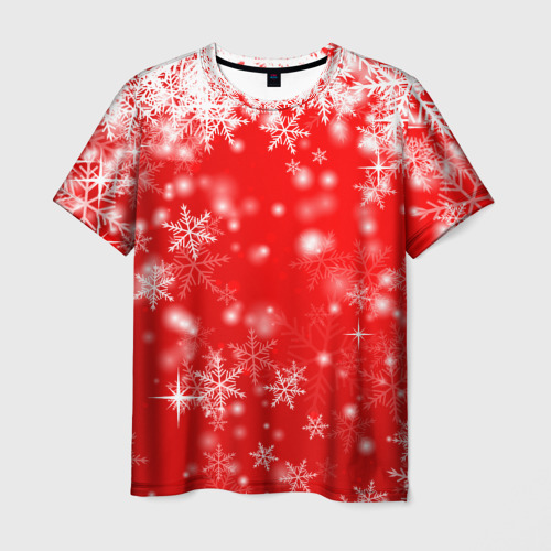 Мужская футболка 3D с принтом Новогоднее чудо 1, вид спереди #2
