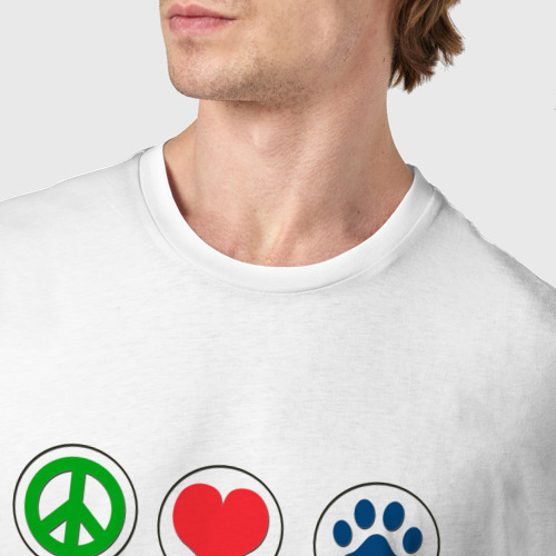 Мужская футболка хлопок с принтом Ветеринарная служба, фото #4