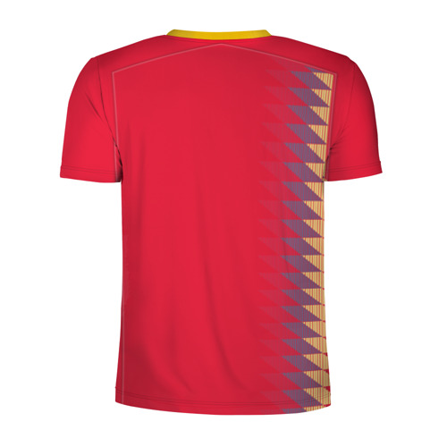 Мужская футболка 3D спортивная с принтом Испания ЧМ 2018, вид сзади #1