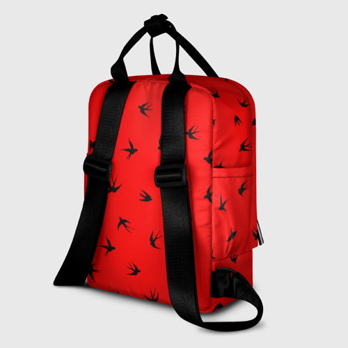 Женский рюкзак 3D с принтом Ласточки Twenty One Pilots, вид сзади #1