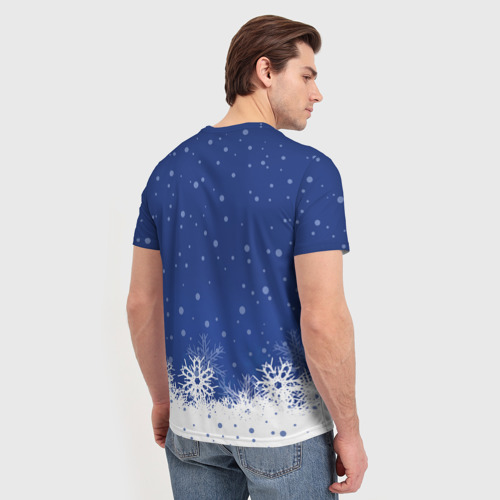 Мужская футболка 3D с принтом Жираф, вид сзади #2