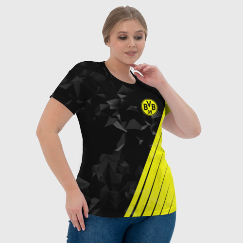 Женская футболка 3D с принтом FC Borussia 2018 Abstract, фото #4