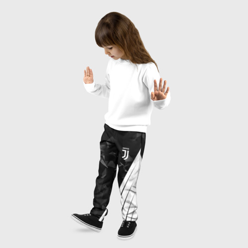 Детские брюки 3D с принтом Juventus 2018 Abstract, фото на моделе #1