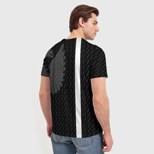Мужская футболка 3D с принтом Russia - Black Collection, вид сзади #2