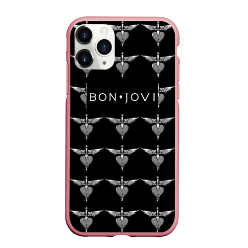 Чехол для iPhone 11 Pro Max матовый с принтом Bon Jovi, вид спереди #2