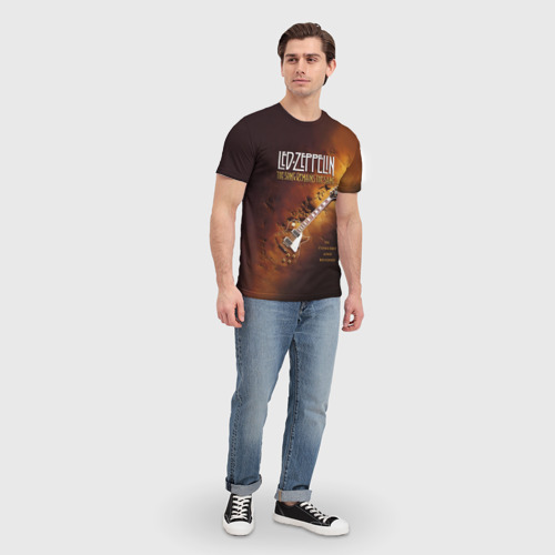 Мужская футболка 3D с принтом Led Zeppelin, вид сбоку #3