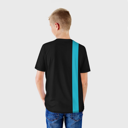 Детская футболка 3D с принтом Ronaldo CR7, вид сзади #2