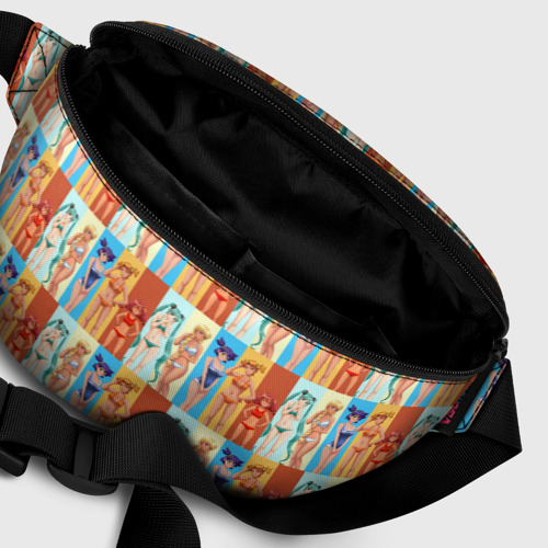 Поясная сумка 3D с принтом Бесконечно лето - паттерн с героинями, фото #6