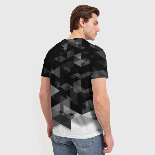 Мужская футболка 3D с принтом JUVENTUS GEOMETRY SPORT, вид сзади #2