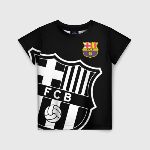 Детская футболка 3D с принтом Барселона, вид спереди #2