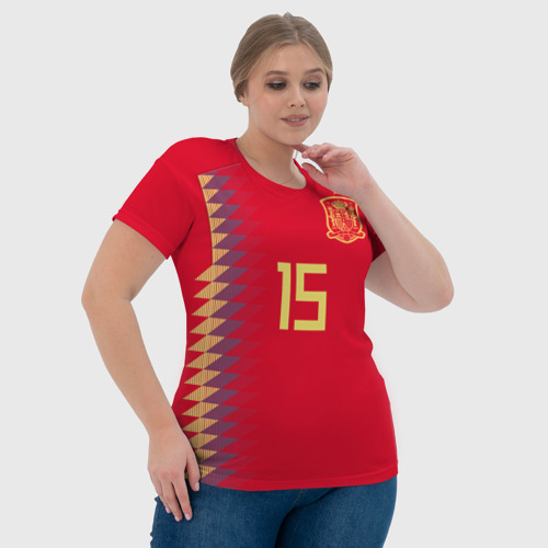 Женская футболка 3D с принтом Рамос ЧМ 2018, фото #4