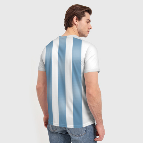 Мужская футболка 3D с принтом Аргентина ЧМ 2018, вид сзади #2