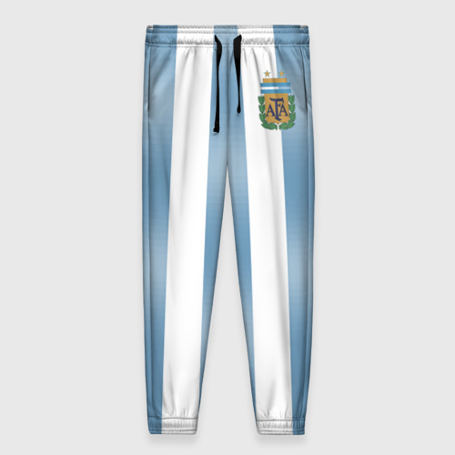 Женские брюки 3D с принтом Аргентина ЧМ 2018, вид спереди #2