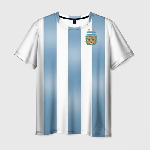 Мужская футболка 3D с принтом Аргентина ЧМ 2018, вид спереди #2