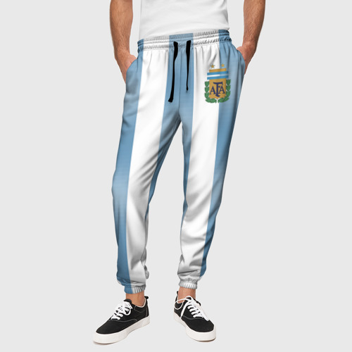 Мужские брюки 3D с принтом Аргентина ЧМ 2018, вид сбоку #3