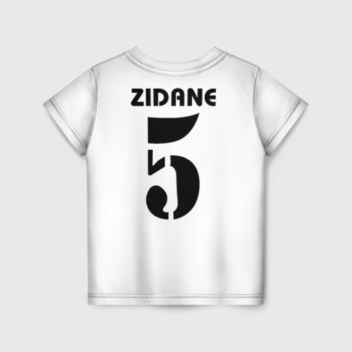 Детская 3D футболка с принтом Zidane ретро, вид сзади #1