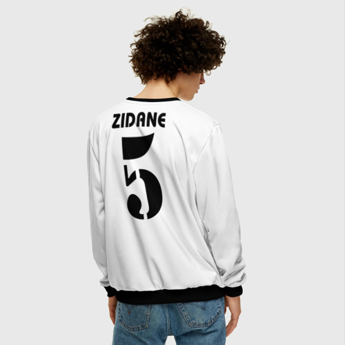 Мужской свитшот 3D с принтом Zidane ретро, вид сзади #2