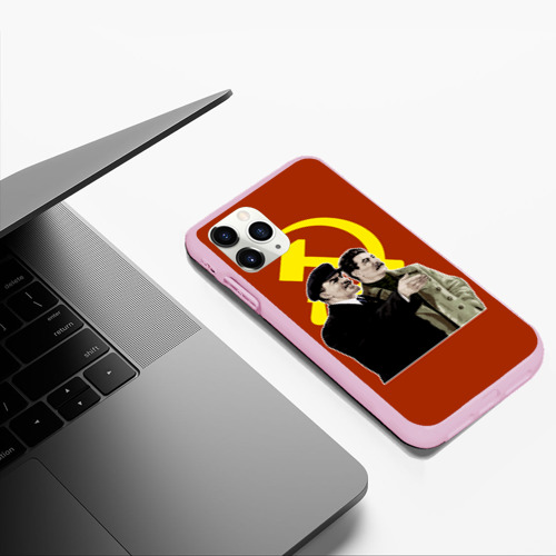 Чехол для iPhone 11 Pro Max матовый с принтом Ленин Сталин, фото #5