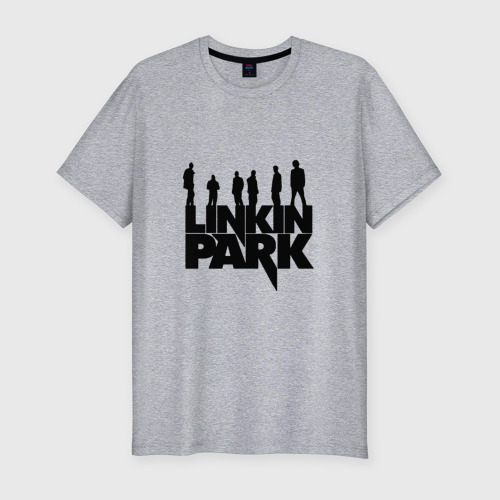 Мужская футболка хлопок Slim с принтом Linkin Park, вид спереди #2