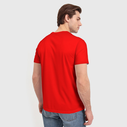 Мужская 3D футболка с принтом Коля - сделано в СССР, вид сзади #2