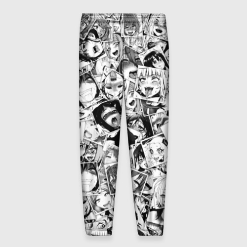 Мужские брюки 3D с принтом Ahegao faces pattern, вид сзади #1
