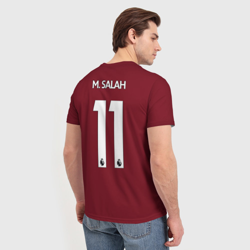 Мужская футболка 3D с принтом MSalah home 17-18, вид сзади #2