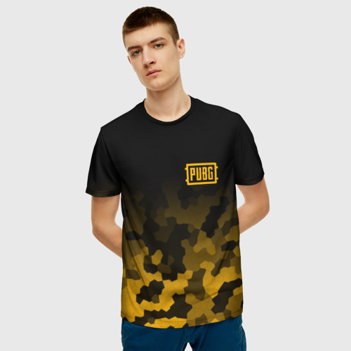 Мужская 3D футболка с принтом PUBG | ПАБГ, фото на моделе #1