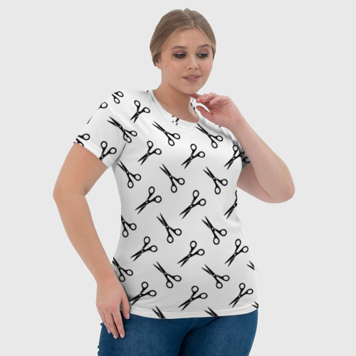 Женская футболка 3D с принтом Ножницы, фото #4