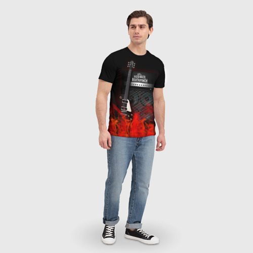Мужская футболка 3D с принтом Five Finger Death Punch, вид сбоку #3