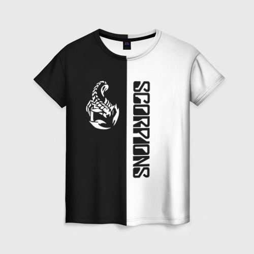 Женская футболка 3D с принтом Scorpions, вид спереди #2