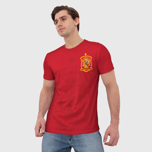 Мужская футболка 3D с принтом Испания, форма, фото на моделе #1