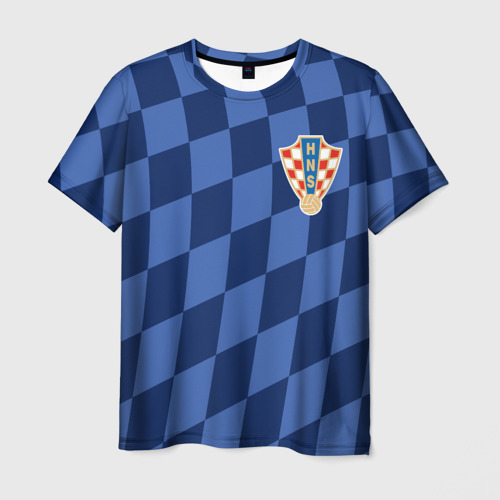 Мужская футболка 3D с принтом Хорватия, форма, вид спереди #2