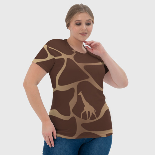 Женская футболка 3D с принтом Жираф, фото #4