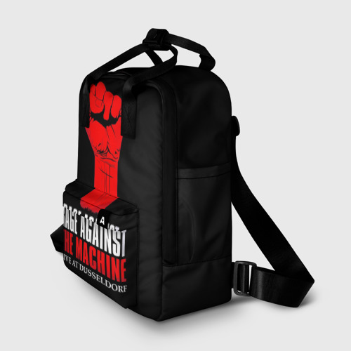 Женский рюкзак 3D с принтом Rage Against the Machine, фото на моделе #1
