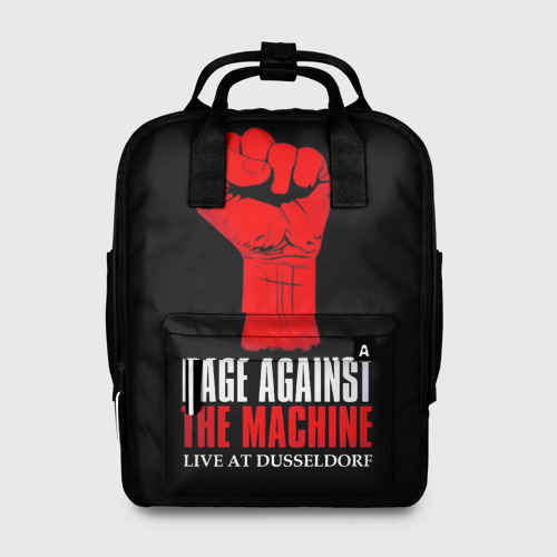 Женский рюкзак 3D с принтом Rage Against the Machine, вид спереди #2