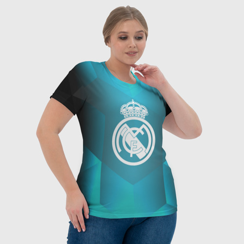 Женская футболка 3D с принтом Real Madrid Geometry Sport, фото #4