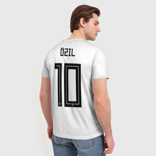 Мужская футболка 3D с принтом Месут Озил ЧМ 2018, вид сзади #2