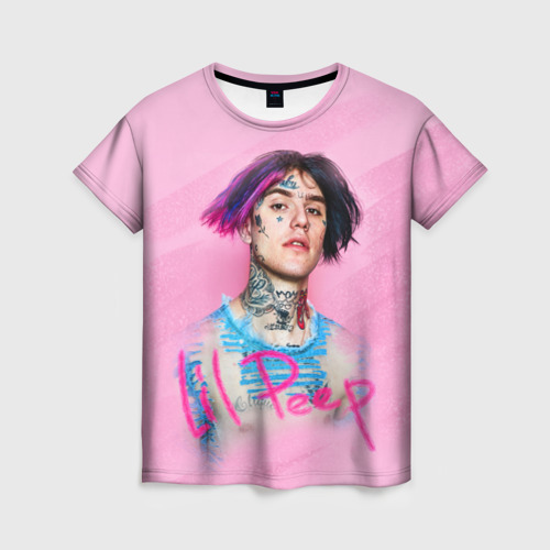 Женская футболка 3D с принтом Lil Pink, вид спереди #2