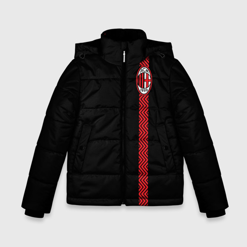 Зимняя куртка для мальчиков 3D с принтом AC Milan, вид спереди #2