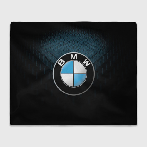 Плед 3D с принтом BMW BLUE LINE | БМВ, вид спереди #2