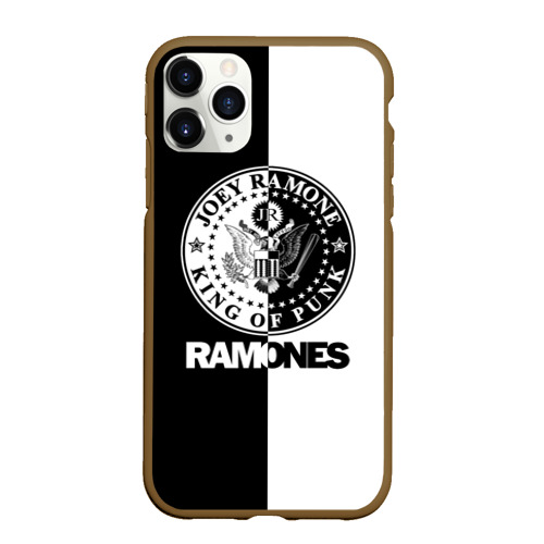 Чехол для iPhone 11 Pro Max матовый с принтом Ramones, вид спереди #2