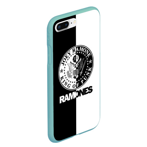 Чехол для iPhone 7Plus/8 Plus матовый с принтом Ramones, вид сбоку #3