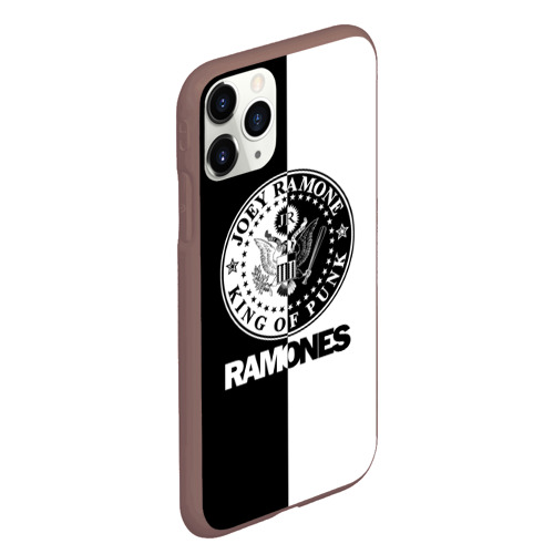 Чехол для iPhone 11 Pro Max матовый с принтом Ramones, вид сбоку #3