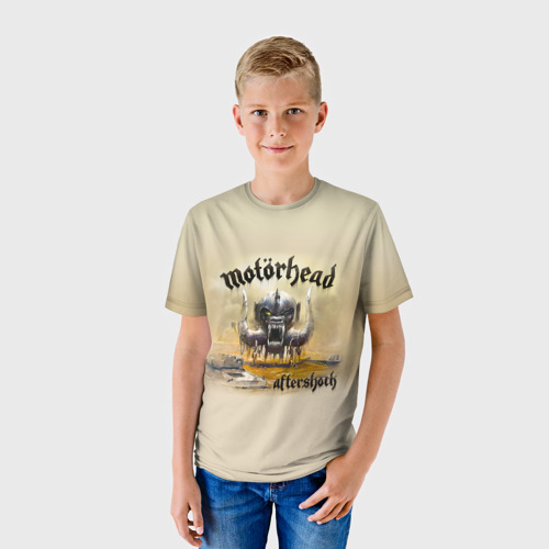Детская футболка 3D с принтом Motrhead, aftershock, фото на моделе #1