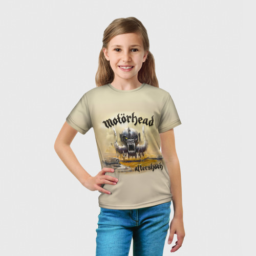 Детская футболка 3D с принтом Motrhead, aftershock, вид сбоку #3