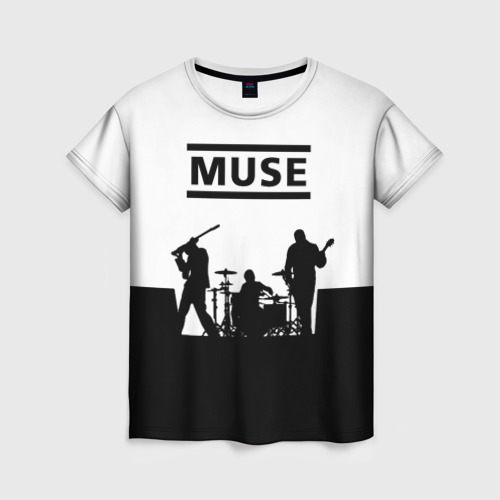 Женская 3D футболка с принтом Muse, вид спереди #2